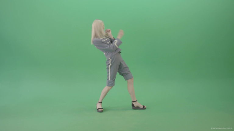 Techno-rave-blonde-girl-dancing-house-chill-isolated-on-green-screen-4K-Video-Footage-1920_007 Green Screen Stock